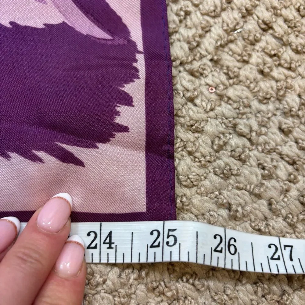 Vintage Ladies‎ Square Purple and Blue Water Repellent Scarf